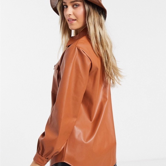 New look rust colored shacket asos size‎ 2 - Picture 5 of 7